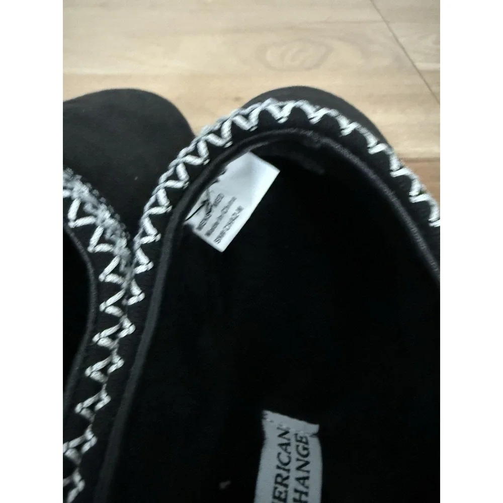 American Exchange Chaz Mens Black Slip On Casual Shoes Size 7‎ New Slipper Clog